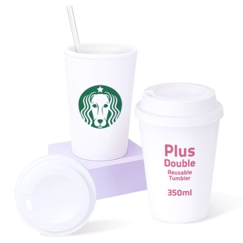 플러스 이중 리유저블 텀블러 350ml