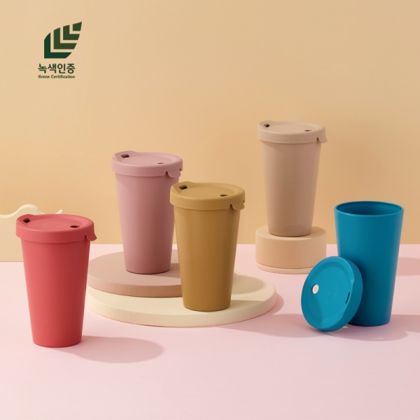 (국산) 숨텀블러 리유저블 나무소재 저탄소 친환경텀블러 500ml 녹색인증보유 탄소중립