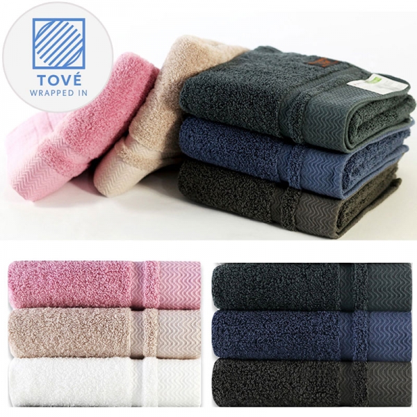 (국산) 토베 식스컬러 에어룸 세면타올 (40수/180g) 40x80cm