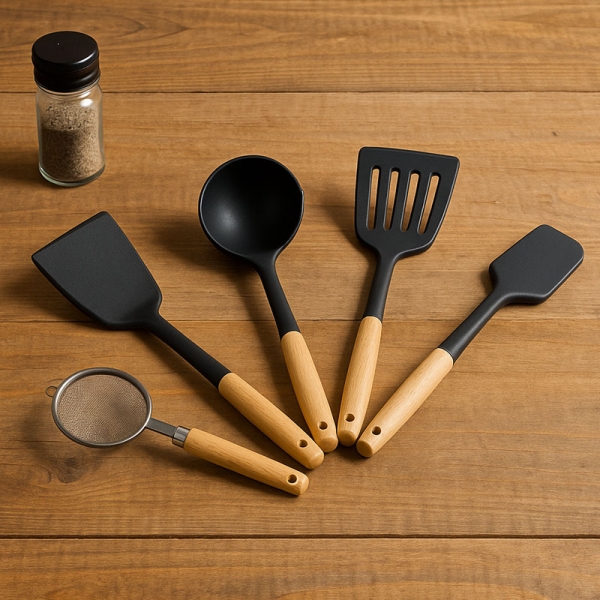 실리콘+우드 쿡프렌 조리도구 5종 선물세트