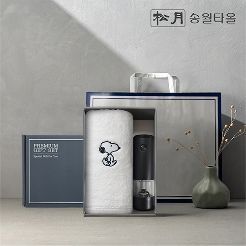 송월 프리미엄 선물 세트 (스누피 리버40 + 전동그라인더)