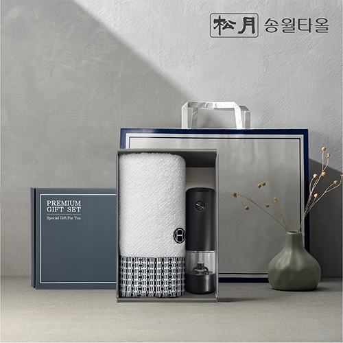 송월 프리미엄 선물 세트 (송월 호텔컬렉션 톤40 + 전동그라인더)