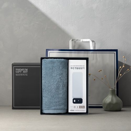 송월 프리미엄 선물 세트 (송월 라이트 무지40 + 칫솔살균기)