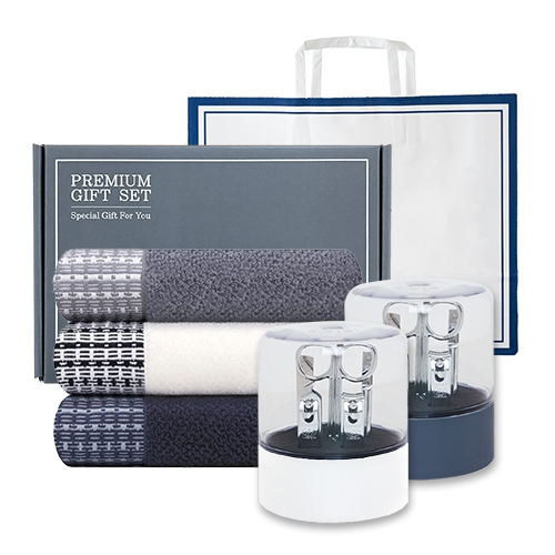 송월 프리미엄 선물 세트 (송월 호텔컬렉션 톤40 + 쓰리세븐 KR-050C 손톱깎이 세트)