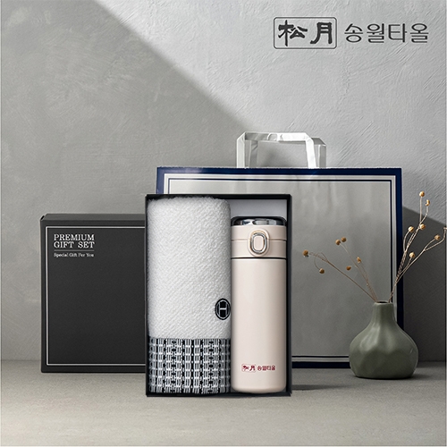 송월 프리미엄 선물 세트 (송월 호텔컬렉션 톤40 + 원터치스마트텀블러 420ml)