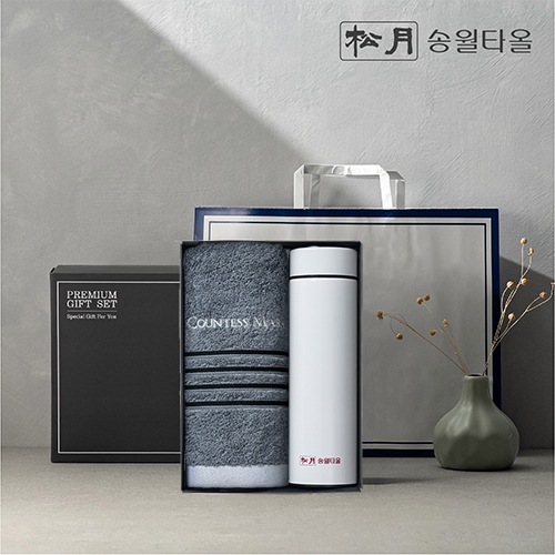 송월 프리미엄 선물 세트 (카운테스마라 포라인40 + 스마트온도텀블러 500ml)