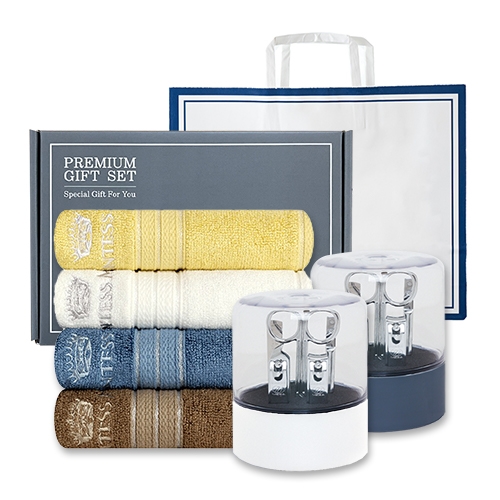 송월 프리미엄 선물 세트 (CM 뱀부블럭40 + 쓰리세븐 KR-050C 손톱깎이 세트)