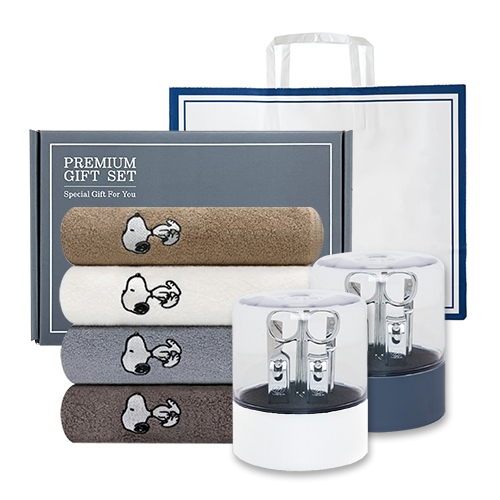 송월 프리미엄 선물 세트 (스누피 리버40 + 쓰리세븐 KR-050C 손톱깎이 세트)