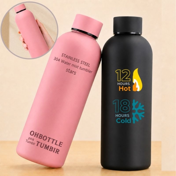 신소재 실리콘코팅 물안개 304스텐텀블러 480ml