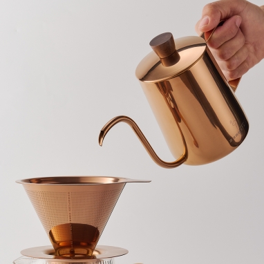 플라밍고 핸드드립 주전자 드립포트 600 골드
