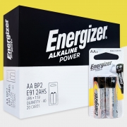 에너자이저 알카라인 파워 무수은 건전지 AA 한박스 (20팩)