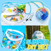 여름 만들기 투명썬캡/투명복조리/바다사탕목걸이 학교 유치원 만들기세트