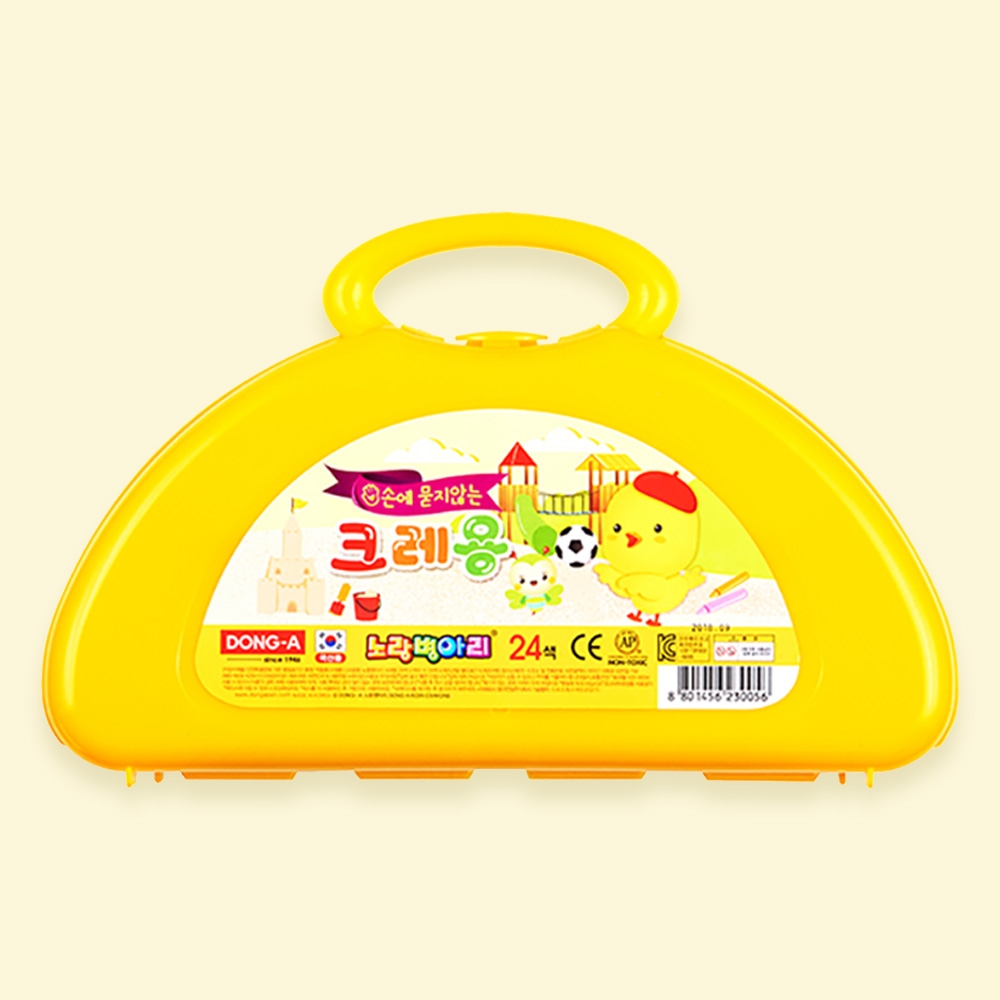노랑병아리 크레용 24색 손에 묻지않는크레용 유아동미술용품