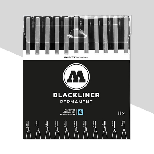 모로토우 블랙라이너 컴플리트 11종 세트 Blackliner set 무광라인펜 윤곽선 스케치