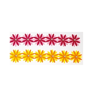 쥬쥬판타지 들꽃띠 펠트완성품 환경꾸미기 노랑 분홍