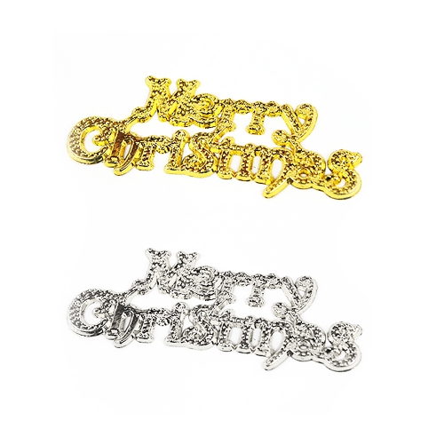 크리스마스 글자판 벌크100개입 은색 금색 약4cm 7cm 트리장식 크리스마스레터링 만들기소품