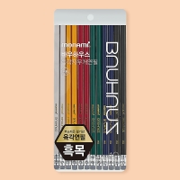 바우하우스 연필세트 육각지우개 연필 클래식 흑목 12본입