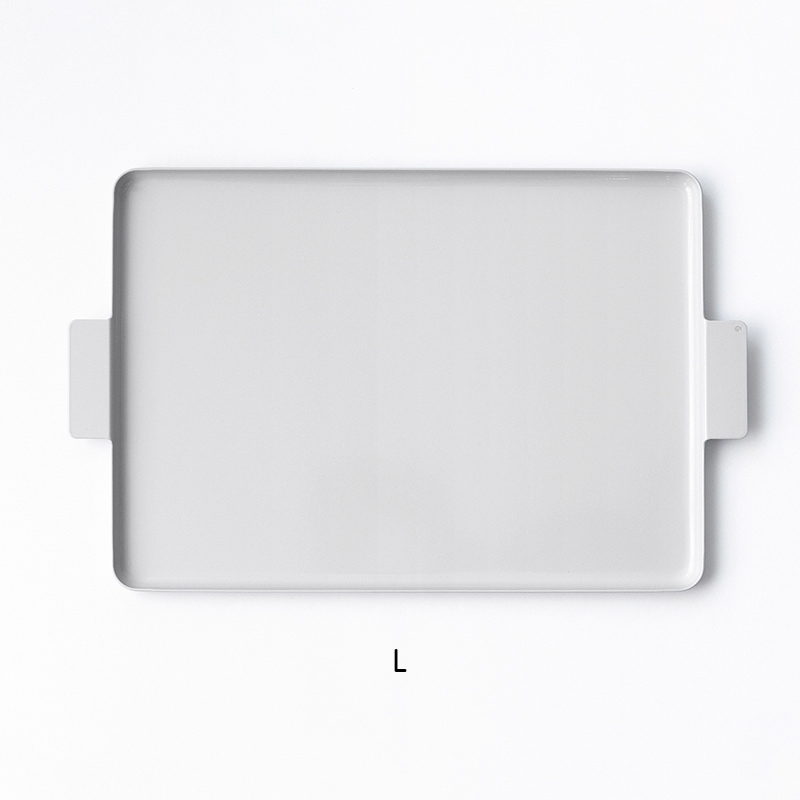 Colored Aluminum Square Tray - Dove White