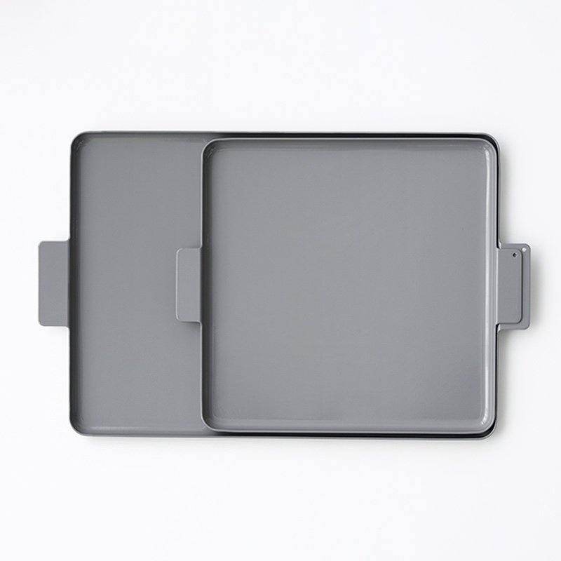 Colored Aluminum Square Tray - Valley Gray