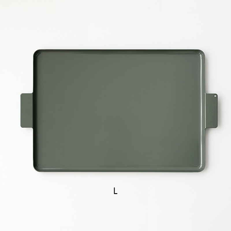 Colored Aluminum Square Tray - Old Green