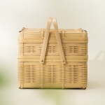 Bamboo Basket Two-Tiered