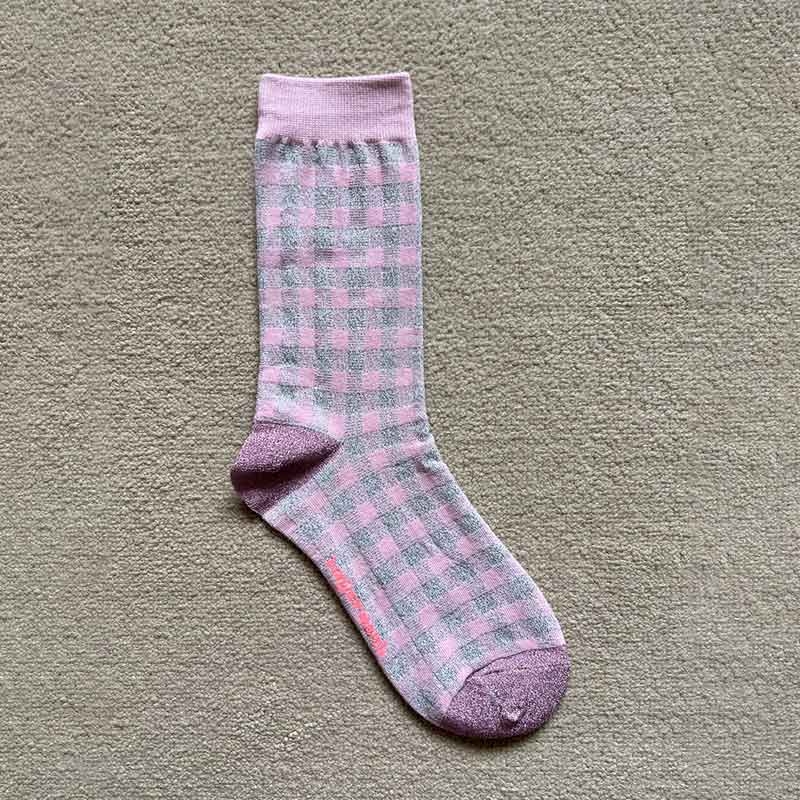 Glitter Check Socks 4종