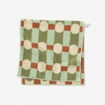 Dot Check Towel - Cream On Mint