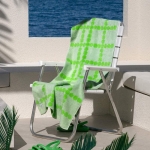 Blossom Check Big Towel - Green