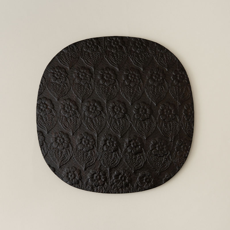 옻칠반 플라워 L - 블랙