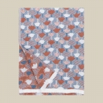 TULPPAANI Wool Blanket - Cinnamon Blue