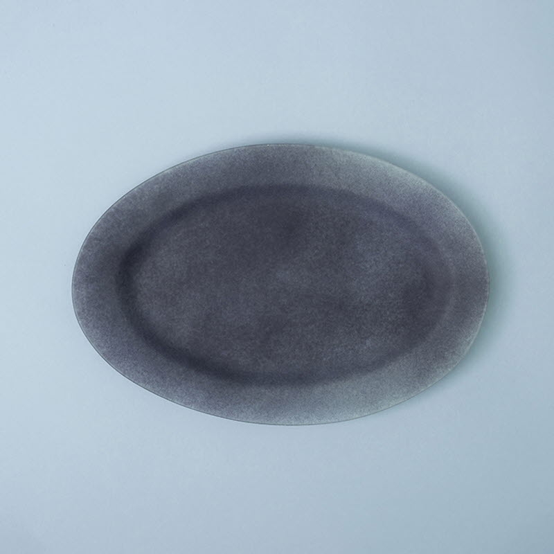 Matt Powdery OU Wing Oval Plate L - Dark Navy