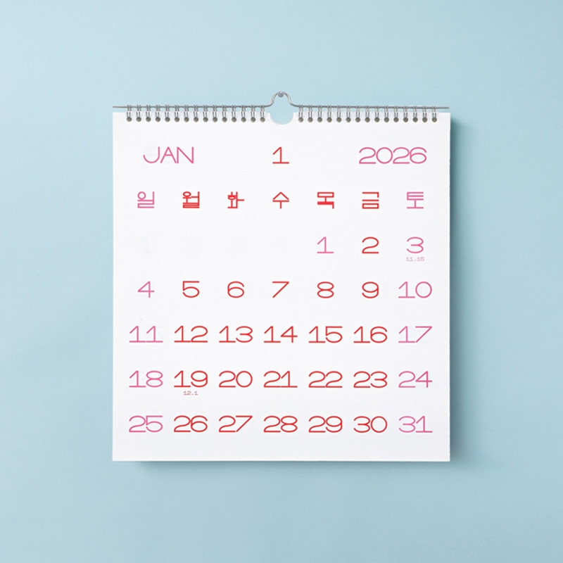 [2026 달력] Corners 2026 Wall Calendar
