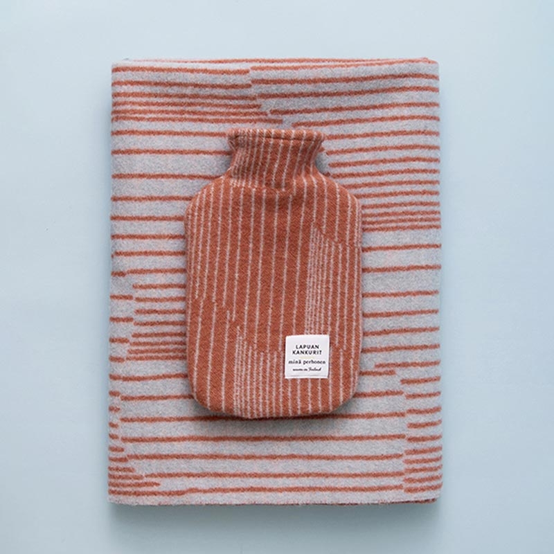 울 블랭킷 & 핫워터보틀 SET - AURORA Cinnamon