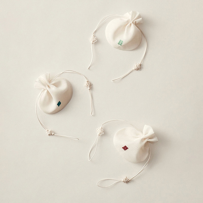 희수복 자수 두루주머니