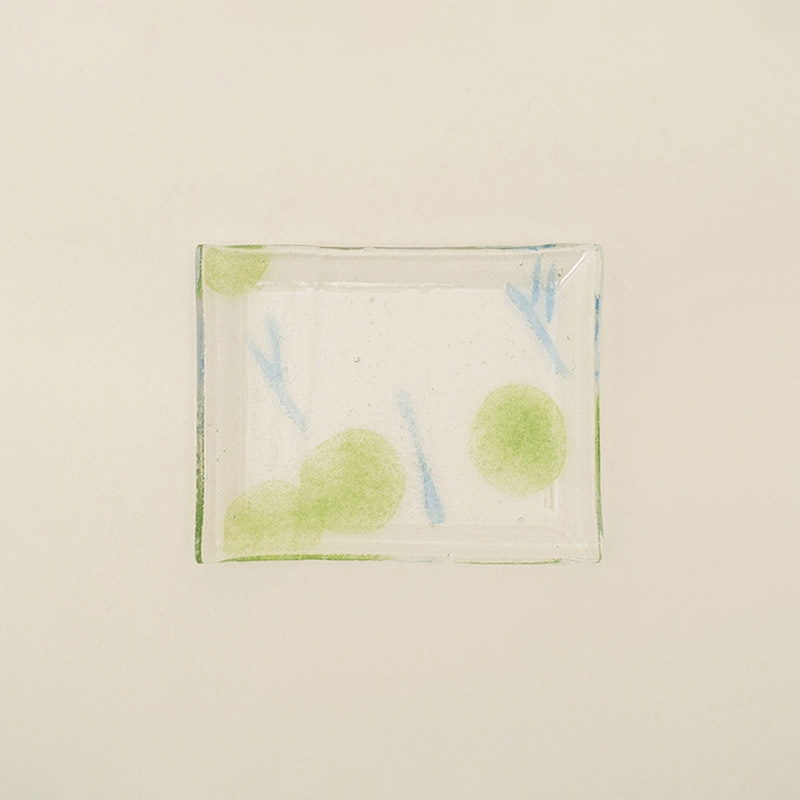 청포도 유리 접시 - 아이야