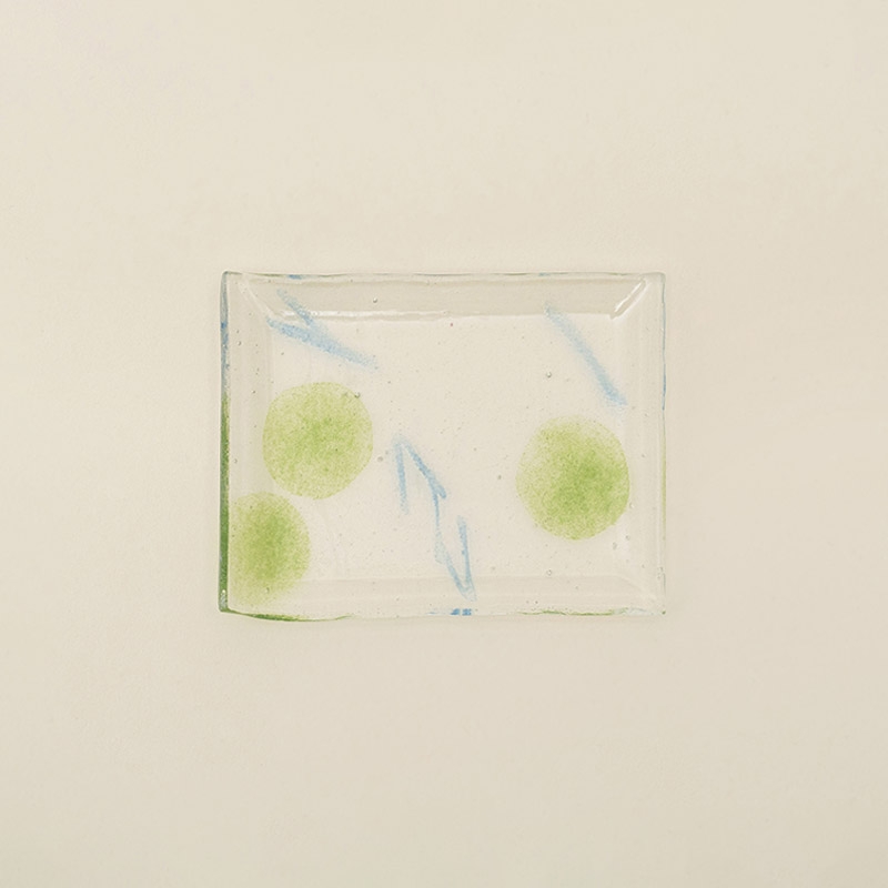 청포도 유리 접시 - 알알이