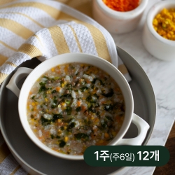 얌이밀 이유식 중기 2단계 죽 정기식단 1주(6일) 200gx12개