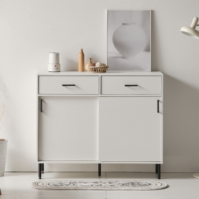 타일러 슬라이딩 수납장 슬라이드 수납장  다용도 서랍형 거실 원룸 낮은 수납장 1200