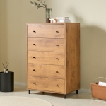 아테나 대형 서랍장 높은 서랍장  원룸 슬림 안방 화이트 5단 서랍장 900