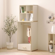 리타 싱글 원룸 학생 침실 안방 작은 슬림  간이 미니 옷장 600 오픈형 상부장 세트