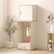 리타 싱글 원룸 학생 침실 안방 작은 슬림  간이 미니 옷장 600 도어형 상부장 세트