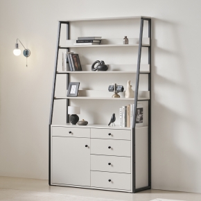 아몬 북선반 서랍형 수납선반장 원룸  시스템 거실 모듈 스틸 철제 선반 1200