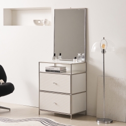 리네 낮은 화장대 거울 서랍 모듈  미드센추리 앉은뱅이 좌식 미니 화장대 600