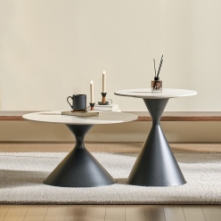 버니 세라믹 소파 테이블 미니 티 테이블  거실 좌식 낮은 테이블 (2개 세트)