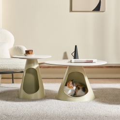 버니 숨숨집 펫하우스 원형 티 테이블  좌식 세라믹 테이블 (2개 세트)