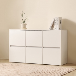 카이로 낮은 서랍장 안방 거실 원룸  와이드 6칸 2단 미니 옷 서랍장 1200