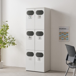 로벨 재활용 분리수거함 수납장 600 3단 6칸  사무실 탕비실 가정용 업소용 쓰레기통