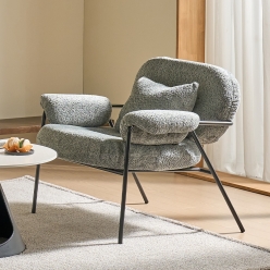 엔비 1인 안락의자 1인용 암체어  소파 부클레 패브릭 독서 휴식 편한 거실 의자