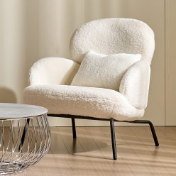 엔비 편한 거실 1인용 안락의자  부클레 패브릭 의자