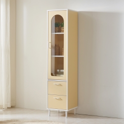 필립 거실 진열장 원룸 인테리어  작은 틈새 슬림 미니 유리 장식장 400